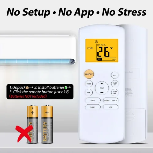 Miniatura 4 de Nuevo control remoto retroiluminación para Midea MRCOOL FRIMEC Klimaire aire acondicionado RG57B1/BGE RG57B2/BGE RG57B/BGE RG57/BGE RG57A/BGE