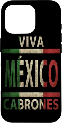Miniatura 20 de Carcasa para iPhone 12 Pro Max Viva México Cabrones con bandera mexicana