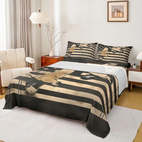 Miniatura 48 de Rustic Lodge - Juego de sábanas tamaño individual con diseño de oso y alce, diseño de retazos, color rojo y negro, a cuadros, ropa de cama de Multi