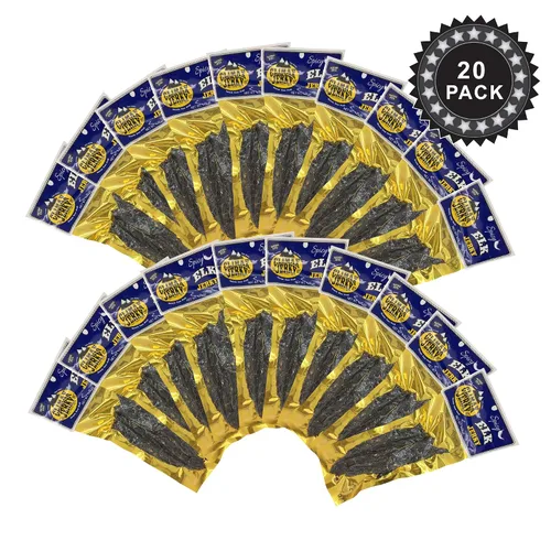 Miniatura 10 de Tiras gruesas de corte en kippered de estilo natural prémium de 1.75 onzas. Cecina de alce – Sin conservantes – Alto contenido en proteínas – Bajo