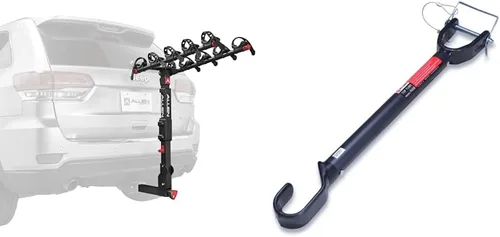 Allen Sports Premier - Portabicicletas de liberación rápida para 5 bicicletas para enganche de 2 pulgadas, modelo QR555 y adaptador de barra de