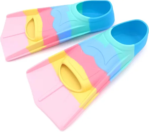 Miniatura 117 de Gugmoy Kids Swim Fins,Comfortable Silicone Flippers for Swimming and Diving,Size Suitable Beginners Kids Girls Boys Adults