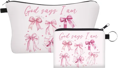Miniatura 9 de Bolsa de maquillaje para bolso, bolsas de cosméticos para mujer, regalo inspirador para mujer, pequeña bolsa de cosméticos divertida, bolsa de viaje