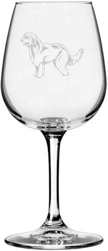 Miniatura 119 de Copa de vino de 12.75 onzas con diseño de perro grabado