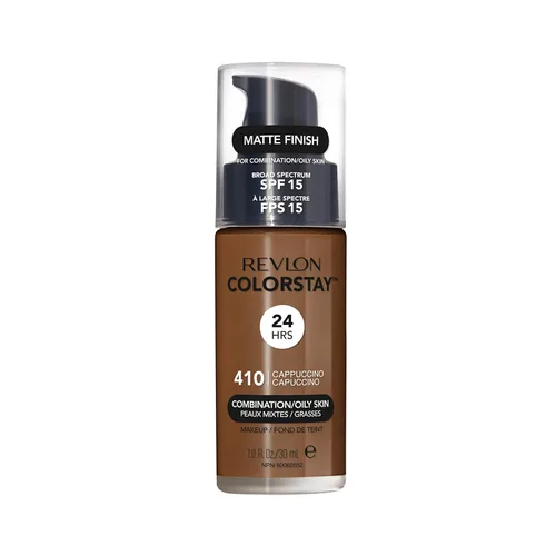 Miniatura 23 de Base líquida de Revlon ColorStay Maquillaje facial para piel mixta y grasa, SPF 15, cobertura media-completa con acabado mate, beige solar (392), 1