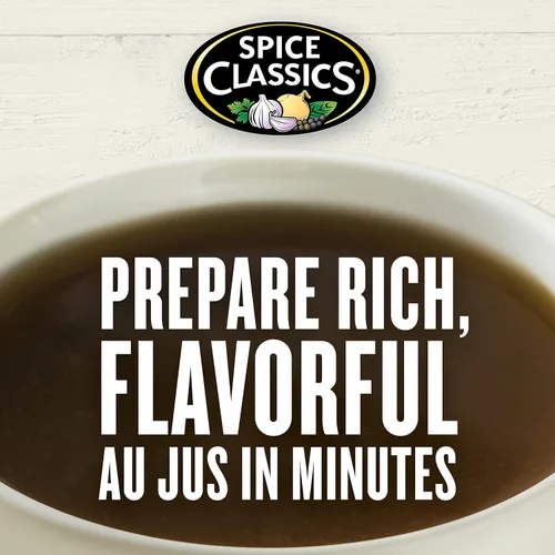 Miniatura 6 de Spice Classics Au Jus Mix, 6 libras – Un recipiente de 6 libras de mezcla de salsa Au Jus, mejor para preparación a granel, uso para aumentar