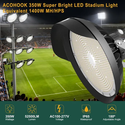 Miniatura 2 de Luces LED de estadio de 350 W para exteriores, luz de mástil alto 52500LM AC100-277V IP65 impermeable 5000 K luz diurna comercial iluminación