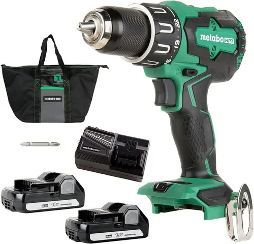 Miniatura 2 de Paquete de Metabo HPT 18V MultiVolt™ Kit de Taladro Atornillador Inalámbrico DS18DEX + Metabo HPT Juego de Brocas, 17 Piezas, Óxido Dorado