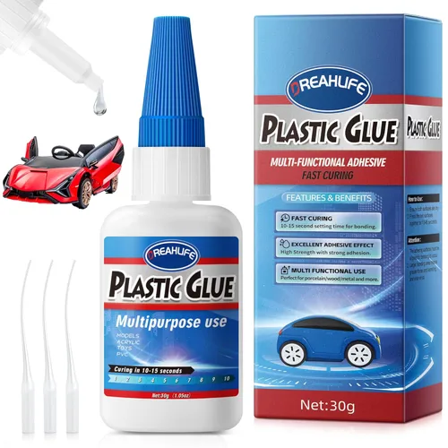 Súper pegamento para reparación de plástico, 30g de pegamento fuerte para plástico, pegamento resistente para acrílico, PLA, juguetes, automóvil,