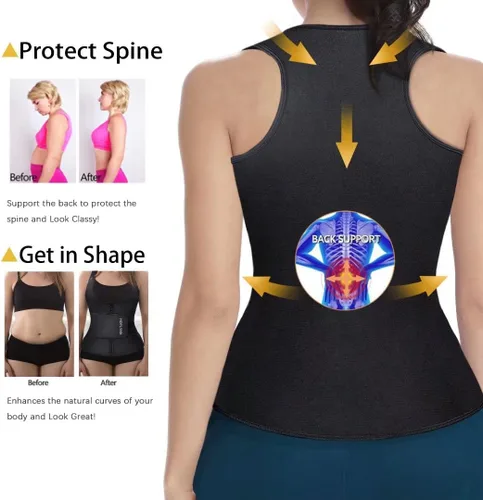 Miniatura 4 de HOPLYNN - Faja modeladora de neopreno para mujer en forma de chaleco para reducir la cintura, control de abdomen, le da forma a la cintura