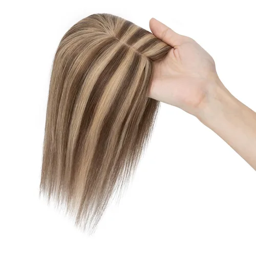 Miniatura 40 de Rich Choices Pelucas con topper de cabello para mujeres, cabello humano real 100% Remy, sin flequillo, para mujeres con adelgazamiento en la parte