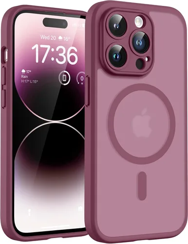 Miniatura 48 de TOCOL Funda magnética 3 en 1 para iPhone 14 Pro, mejorada [protección completa de cámara] con 2 protectores de pantalla, funda de grado militar Azul