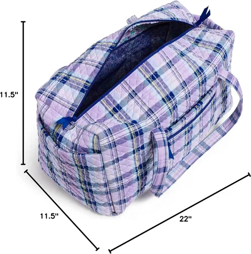 Miniatura 6 de Vera Bradley - Bolsa de viaje grande de algodón para mujer