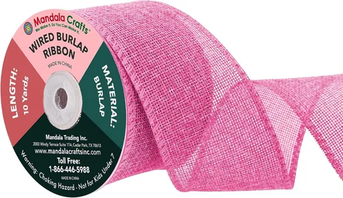 Miniatura 18 de Mandala Crafts Cinta de arpillera verde con alambre para corona, cinta de arpillera con alambre verde rústico de yute natural, 1 pulgada de ancho