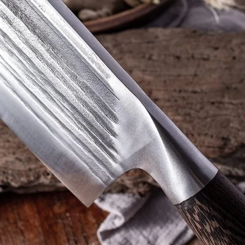 Miniatura 4 de Cuchillo de carnicero de carne, cuchillo forjado a mano, corte de huesos, acero de alto carbono, cuchillo de carnicero de carne resistente, cuchillo