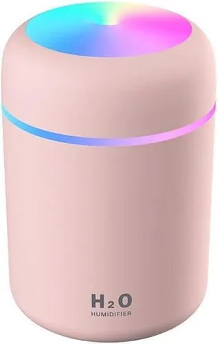 Mini humidificador portátil colorido – Difusor de aceite esencial H2O ultrasónico 10.1 fl oz USB Air para dormitorio, coche, oficina, escritorio con