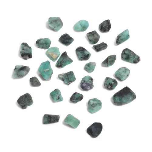 Miniatura 5 de Lote de piedra esmeralda verde cruda de 100 quilates, piedras preciosas en bruto, cristales naturales, cristales de chakra, piedras curativas