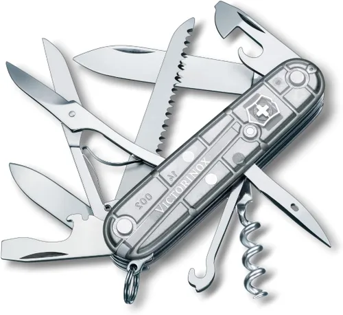 Miniatura 11 de Victorinox Huntsman - Cuchillo suizo del ejército, 15 funciones, cuchillo de bolsillo de fabricación suiza con hoja grande, destornillador, tijeras