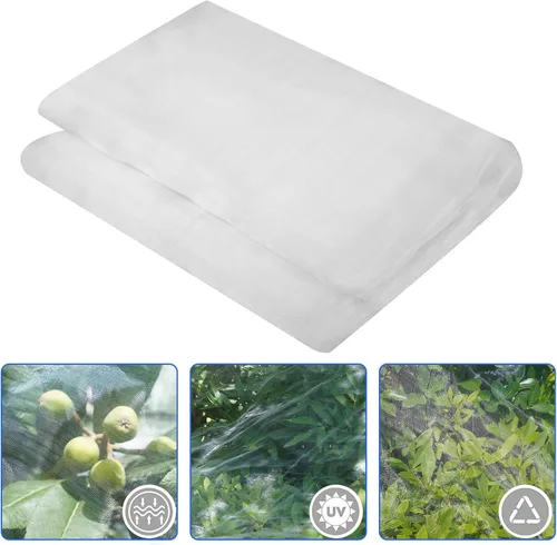 Red de protección de barrera de mosquitos, pájaros y animales, 8 x 33 pies, para plantas vegetales, frutas, flores, árboles, invernadero, cubierta