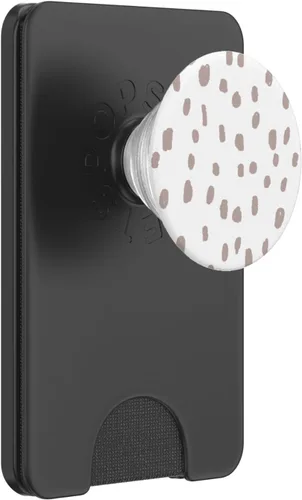 Miniatura 7 de PopSockets estéticos intercambiables con patrón dálmata, color blanco, color tostado, mínimo, neutro, PopSockets