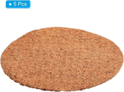 Miniatura 3 de PATIKIL Tapete de fibra de coco de 12 pulgadas, paquete de 5 protectores de fibra de coco y fibra de coco, cubierta de tierra para plantas