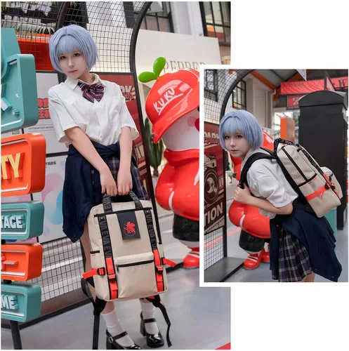 Miniatura 4 de FIREFIRST X Neon Genesis Evangelion Mochila de anime, bolsa para laptop de 15.6 pulgadas para viajes/oficina, mercancía de anime para regalos
