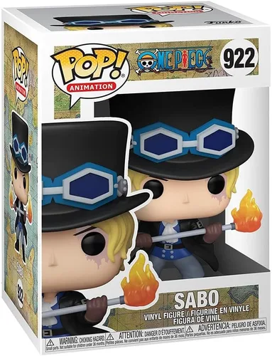 Miniatura 3 de Funko Pop! Anime: One Piece - Figura de vinilo Sabo #922 (empaquetada con funda protectora compatible con Pop Box), multicolor, 3.75 pulgadas