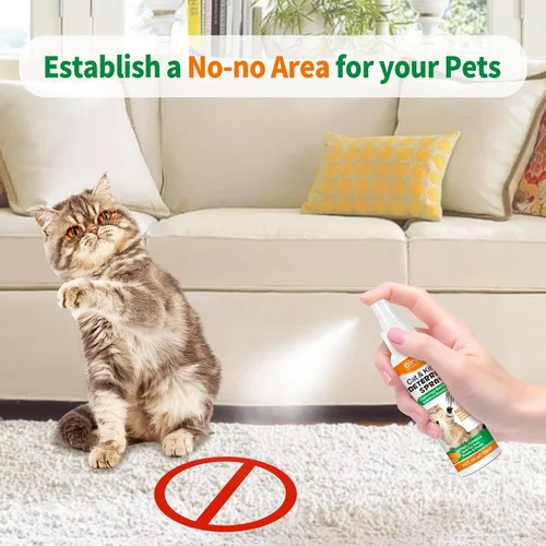 Miniatura 3 de Spray disuasorio para gatos para interiores y exteriores, paquete de 2 – Repelente natural para evitar arañazos y marcas de orina en muebles, sofás