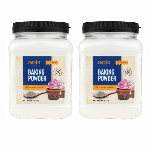 Roots Circle Polvo de hornear | Agente fermentador multiusos sin gluten para cocinar y productos horneados, postres, panes y pasteles, vegano y