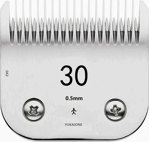 Cuchilla para cortar perros y gatos #30, acero SK2 ultrafino, compatible con Andis, Oster, Wahl, corte de 0.020 in para almohadillas de patas