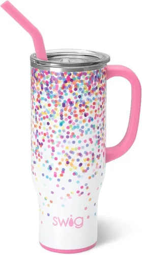 Miniatura 47 de Swig Life - Taza Mega de 40 onzas, Taza de 40 oz con asa y pajita, apta para portavasos, apta para lavavajillas, taza aislante extra grande