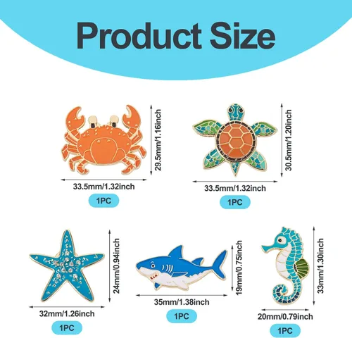 Miniatura 206 de Pandahall - Broches esmaltados de aleación con varios temas, broche de solapa, juego de pines esmaltados