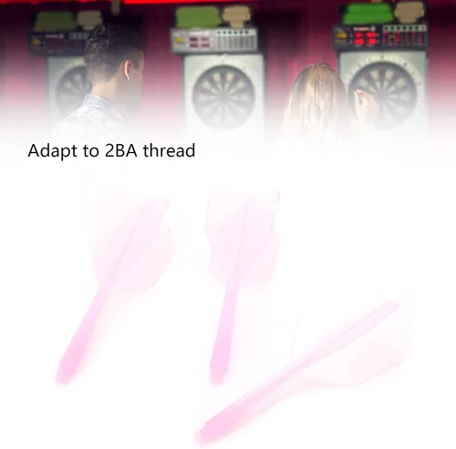 Miniatura 5 de Bnineteenteam Dardos y vuelos integrados, 3 dardos y vuelos integrados de ABS de 2BA de 2 BA Rosado