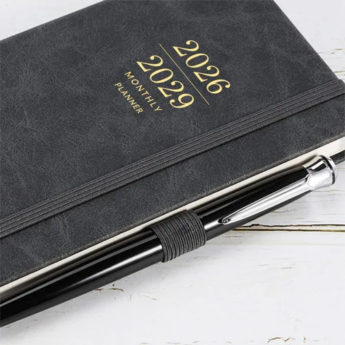 Miniatura 7 de Agenda mensual 2026-2029, planificador de 3 años con cubierta de piel sintética, julio de 2026 a diciembre de 2029, planificador de bolsillo pequeño