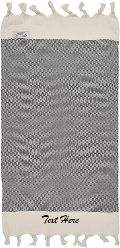 La Hammam - Juego de 2 toallas de mano turcas personalizadas de 18 x 36 pulgadas, algodón, ultra suaves, absorbentes y de secado rápido, toalla de