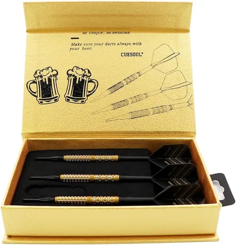 Miniatura 6 de CUESOUL Juego de dardos de cóctel/COLA de cerveza/cerveza de barril con acabado en pintura al óleo - Punta suave de 90% tungsteno de 19g/20g/21g