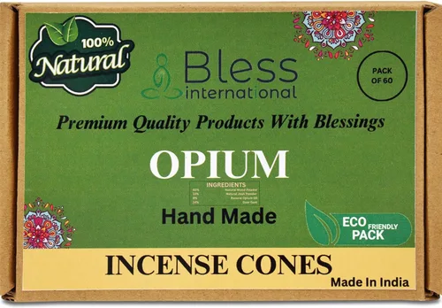 Miniatura 57 de Bless International Conos de incienso 100% naturales de lavanda hechos a mano, sumergidos a mano, libres de químicos orgánicos para purificación