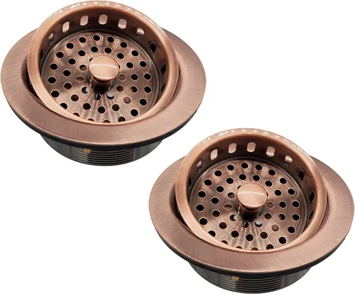 Miniatura 4 de Westbrass D214-05 - Colador grande para fregadero de cocina estilo poste de 3-1/2 pulgadas, níquel pulido