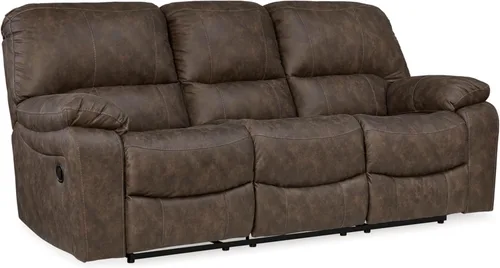 Miniatura 22 de Signature Design by Ashley First Base - Sofá reclinable manual de piel sintética contemporánea, color gris