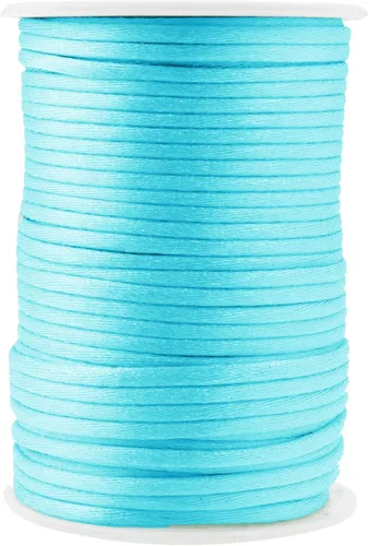Miniatura 83 de Mandala Crafts Cordón de Satén de Nailon 2mm Cordón Rattail Champagne - 100 Yardas Cordón de Nailon Chino para Nudos Cordón de Seda Cola de Rata