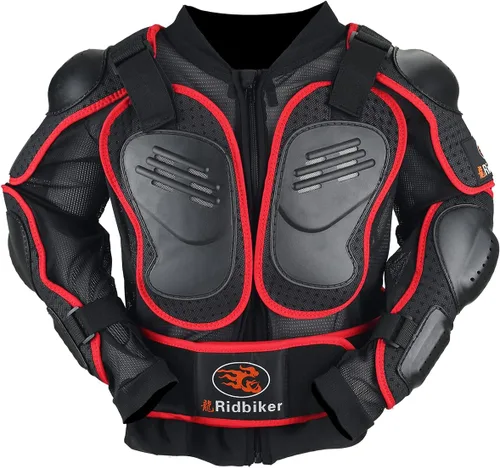 Miniatura 9 de RIDBIKER - Chaleco protector de pecho para niños, equipo de motocross, moto todo terreno, chaqueta de armadura de cuerpo completo para motocicleta