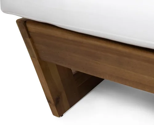 Miniatura 6 de Sherwood - Silla de club al aire libre con cojines, madera de acacia, teca/blanco