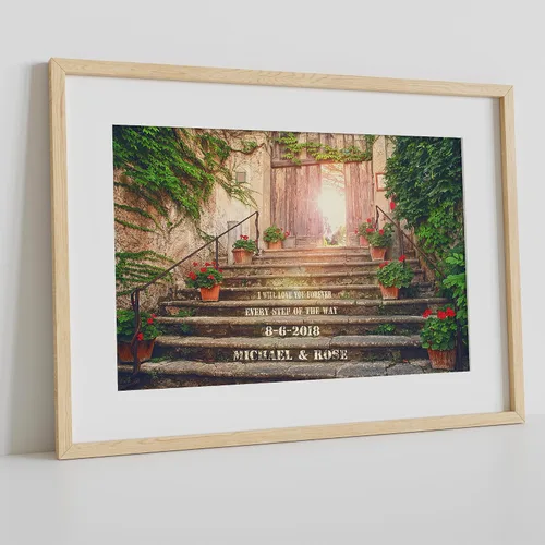 Miniatura 154 de Arte enmarcado de vacaciones con nombres de pareja en sillas de cubierta, regalo de amor perfecto para aniversario, boda. Con diferentes estilos