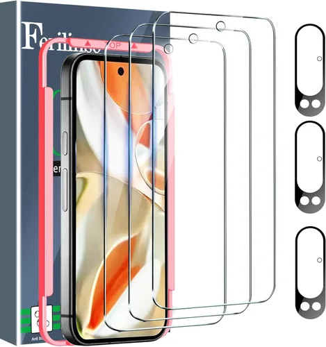 Miniatura 15 de Ferilinso Protector de pantalla de privacidad para iPhone 13 y iPhone 14, paquete de 2 protectores de pantalla de vidrio templado antiespía 9H