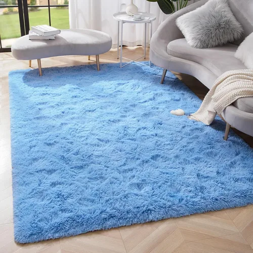 Miniatura 20 de Amearea Alfombra de Área Peluda Esponjosa para Dormitorio de Niños Sala de Estar, Extra Suave y Difusa Alfombras Peludas, Antideslizante, Alfombra