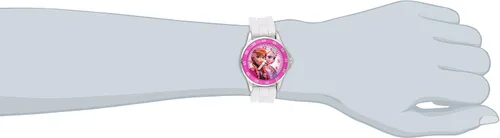 Miniatura 2 de Disney FZN3550 Frozen Anna and Elsa Reloj para niños con banda de goma blanca Blanco Movimiento de cuarzo