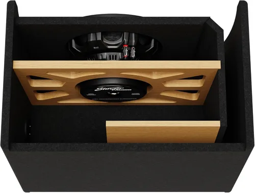 Miniatura 9 de Stinger Audio Single 10" 1200W ranura cargada ranura portada subwoofer gabinete de audio para coche 1 ohmio, subcaja ventilada premium para añadir