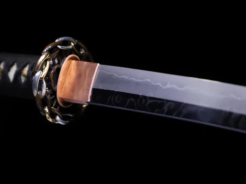 Miniatura 8 de Espada katana forjada a mano, arcilla real, acero templado L6, Hitatsura Hamon () Espada samurai espada de espiga completa