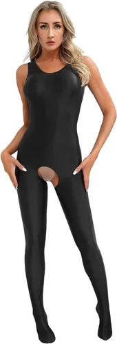 Miniatura 2 de Mono ajustado de satén brillante brillante para mujer, leggings huecos, gimnasia, fitness