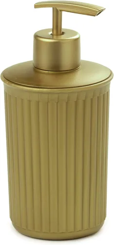 Tatay Dispensador Jabon Baño ORO | Plástico Reciclado y Resistente | Fabricado en España de Forma Responsable | Sin Fugas | Diseño Minimalista |